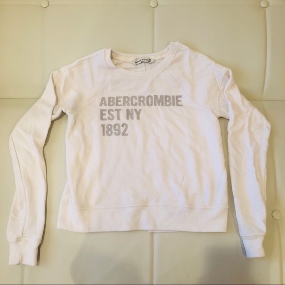 Abercrombie & Fitch Tops - Abercrombie white hoodie Abercrombie & Fitch Tops - Abercrombie white hoodie